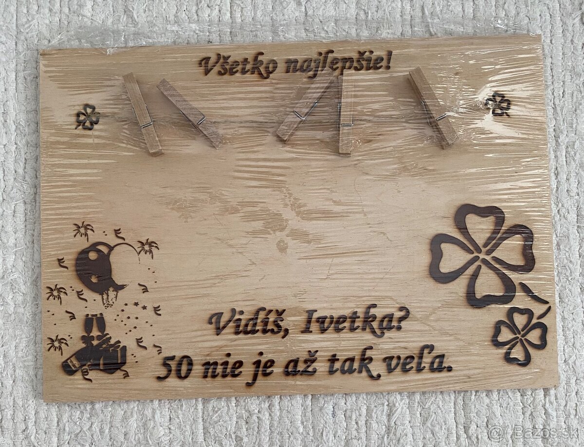 Predám narodeninovú tabuľku k 50-tke