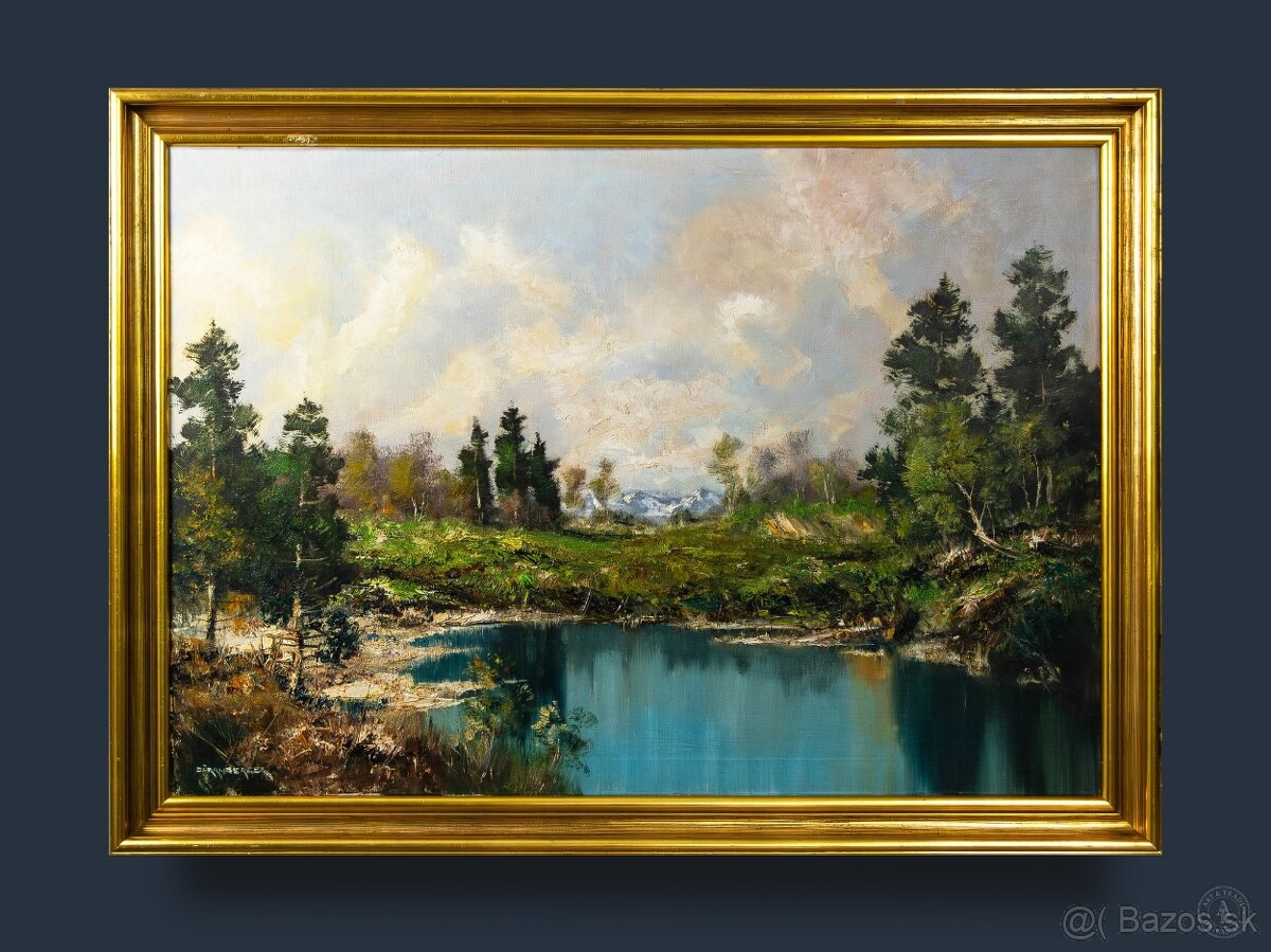 Krajinná expresia , H. Dürrnberger, olej , 1100 × 800 mm