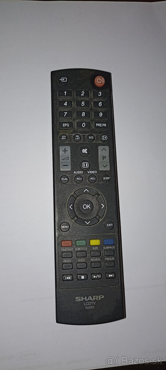 Predam dialkovy ovladac na TV SHARP (ozn.GJ220)