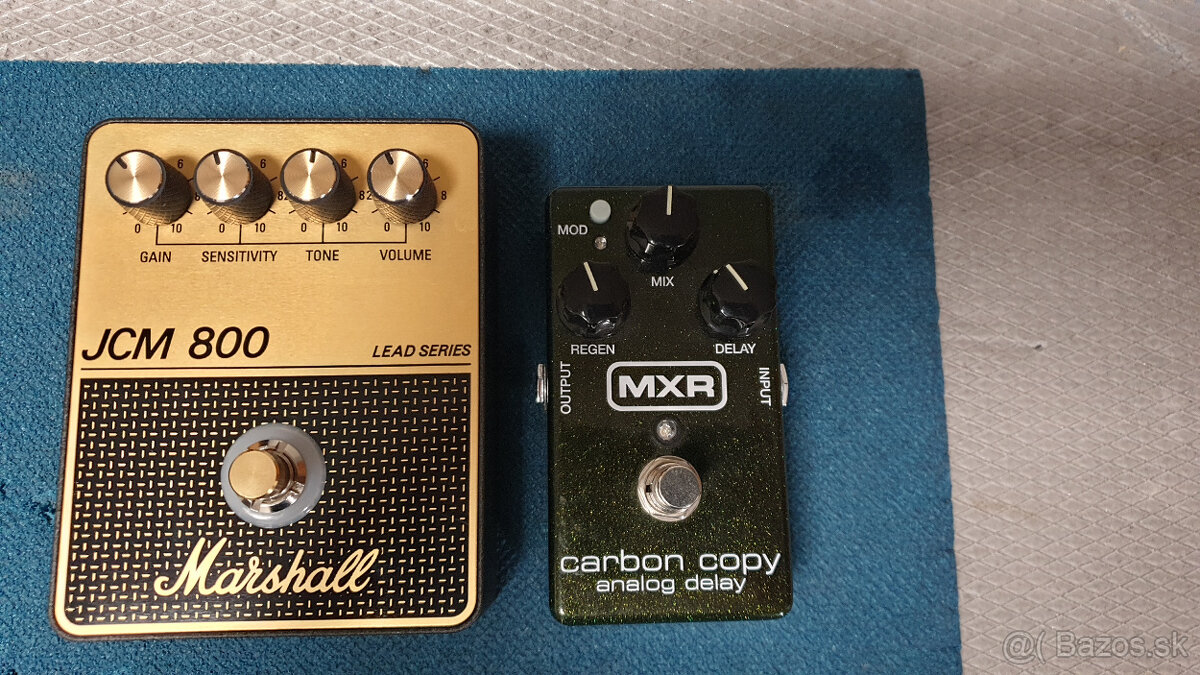 Gitarove efekty overdrive a delay