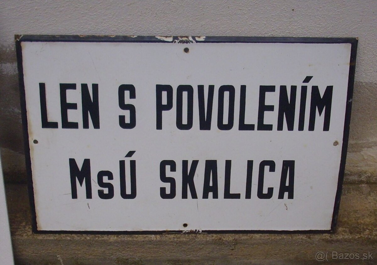 Smaltová tabuľka 50x35cm-vzácna