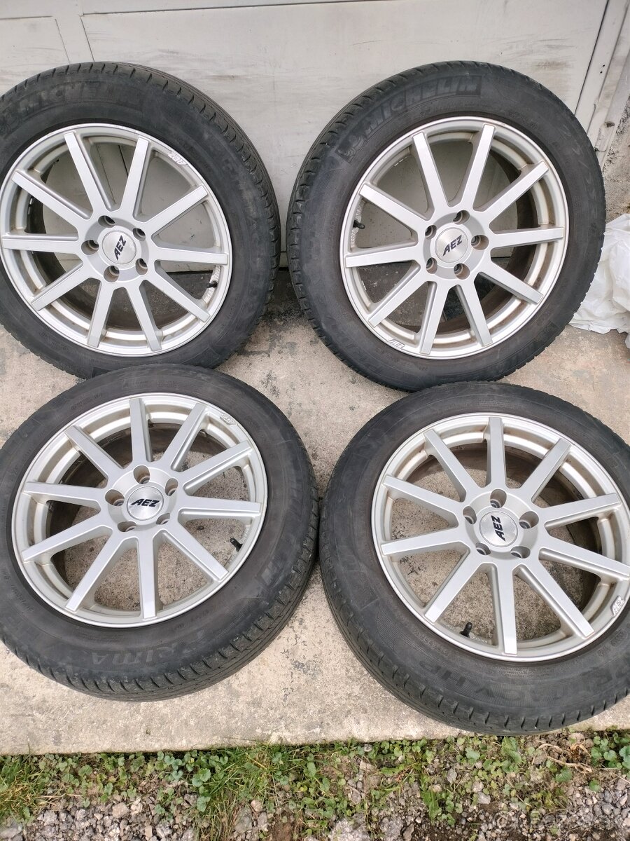4ks alu disky orig. AEZ 5x112 R17 pneu 215/55 r17
