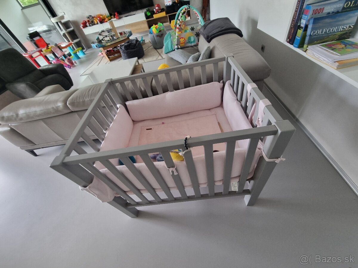 Quax drevená detská ohrádka Marie Lucca 100x80x85 cm