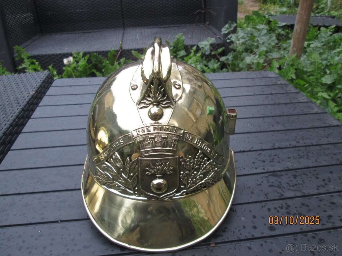 Hasičská prilba Brouchy 80 z roku 1885