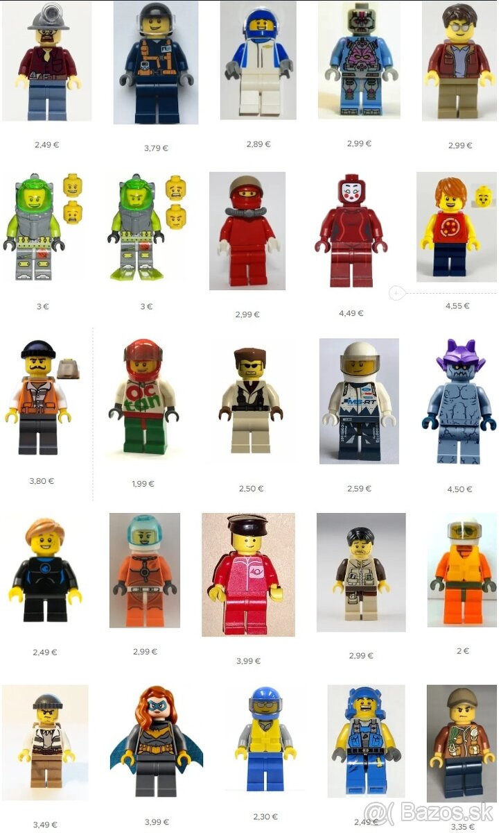 Originálne LEGO figúrky, panáčikovia, postavičky