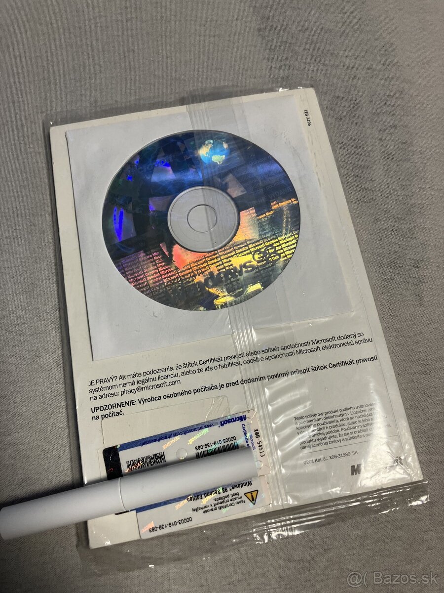 Predám CD Microsoft Windows 98 + licencia - rarita