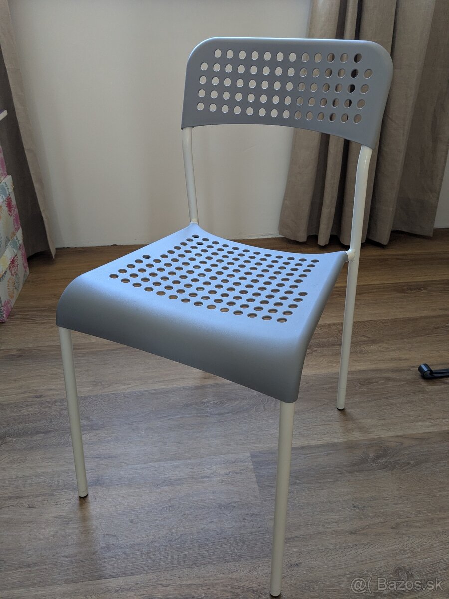 IKEA šedé stoličky ADDE 4ks