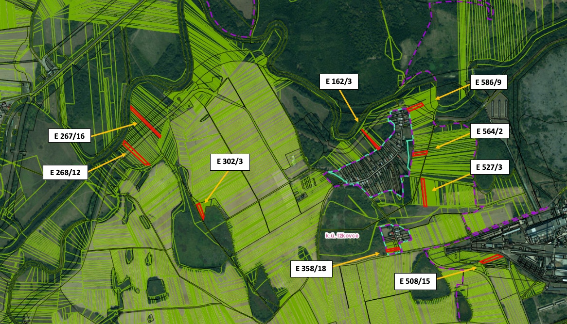 Ižkovce – 3.855 m2 ORNÁ PÔDA a LESY