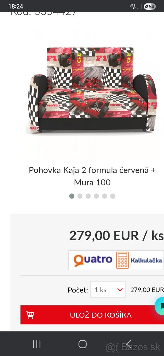 Detská rozkladacia pohovka