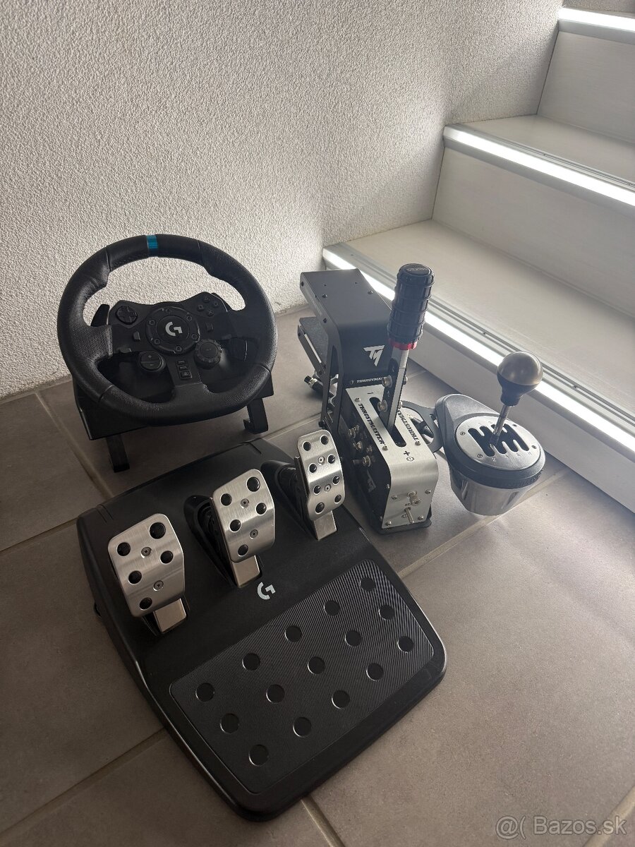 Logitech G923 + Thrustmaster handbrake a H-Shifter 🏎️