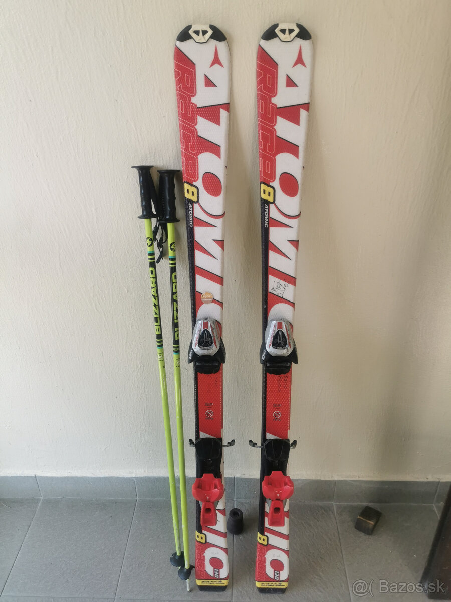 Detské/ juniorské lyže 130cm Atomic Race 8 Jr. + viazanie Ev