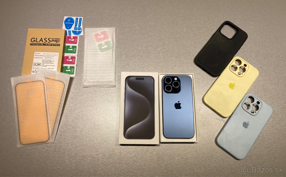 Apple iPhone 15 Pro, Blue Titanium, 256 GB