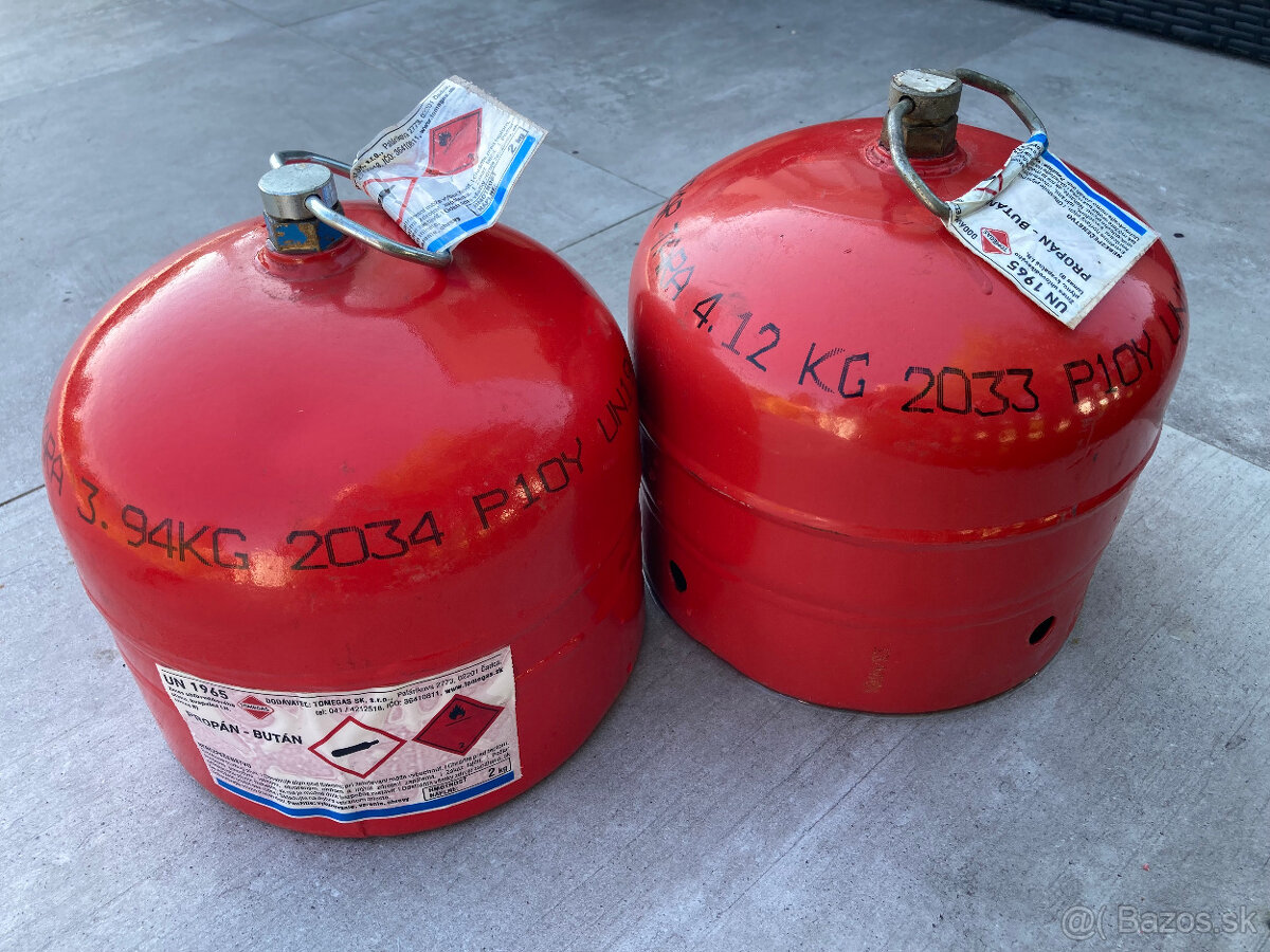 Predám propan-butanové 2 kg fľaše