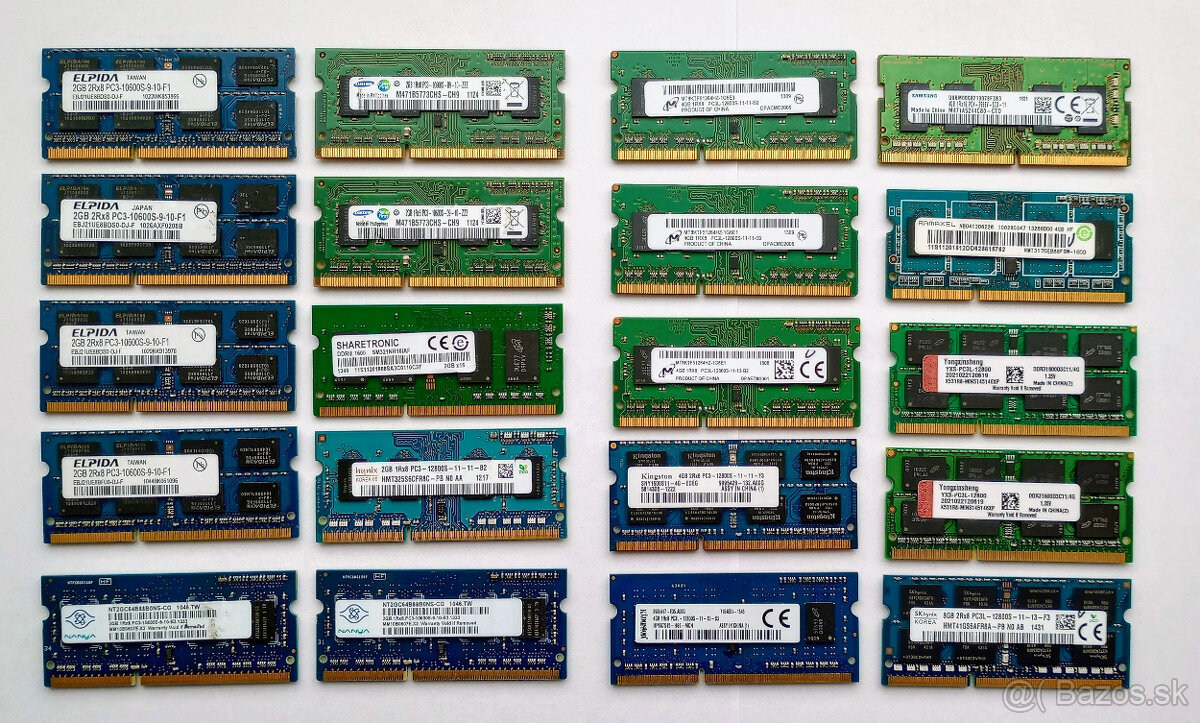 Pamäte RAM SO-DIMM DDR3/L  1333 /1600Mhz 4 GB