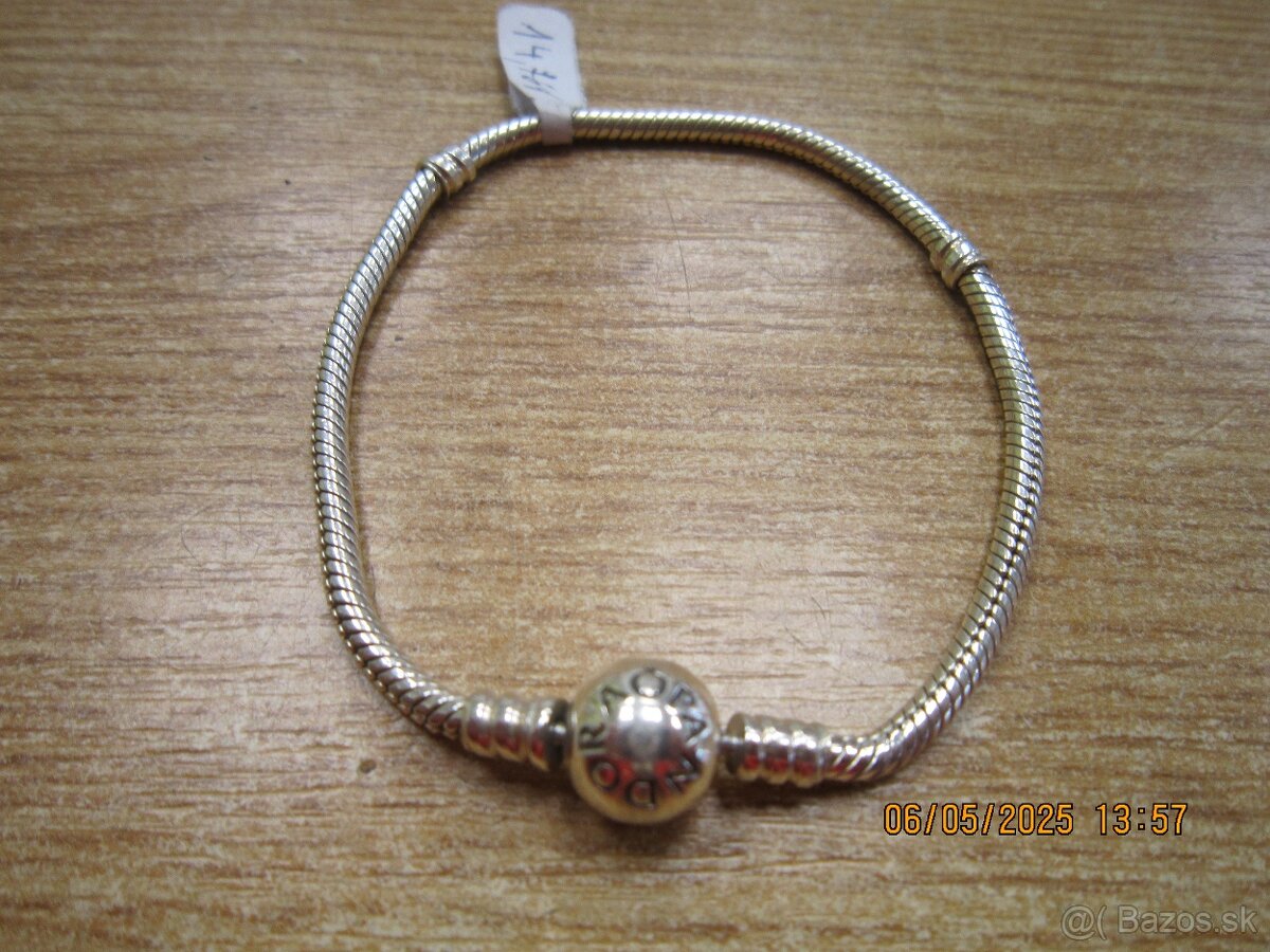 PANDORA náramok striebro váha 14,76g