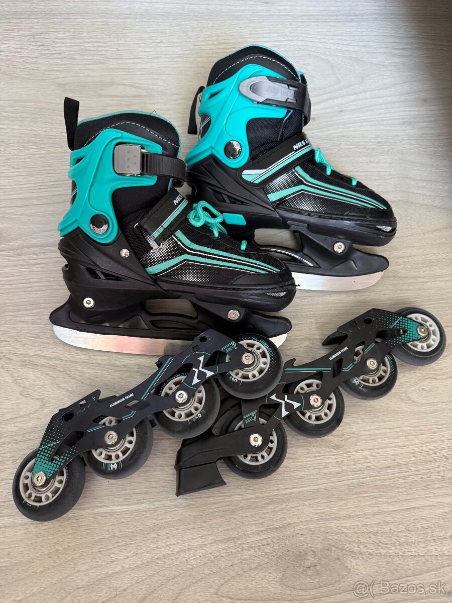 2v1 korcule inline / ice skate (brusle) 29-33