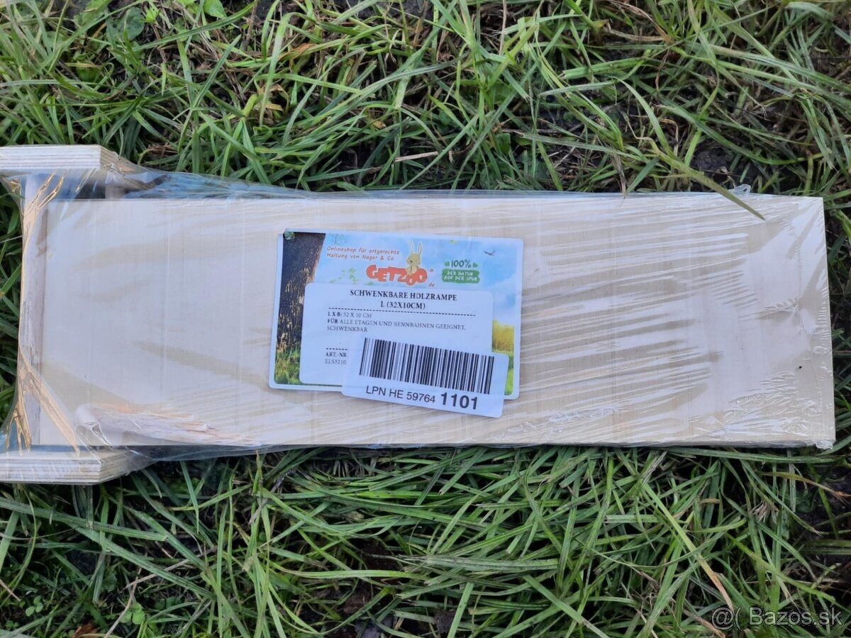 Rampa z prírodného dreva- pre milacika- skrecka, zajacika