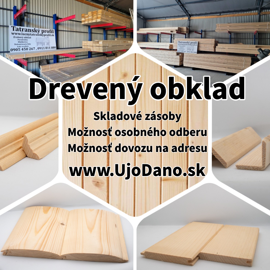 Tatranský profil - Drevený obklad - Zrubový obklad - Hranoly