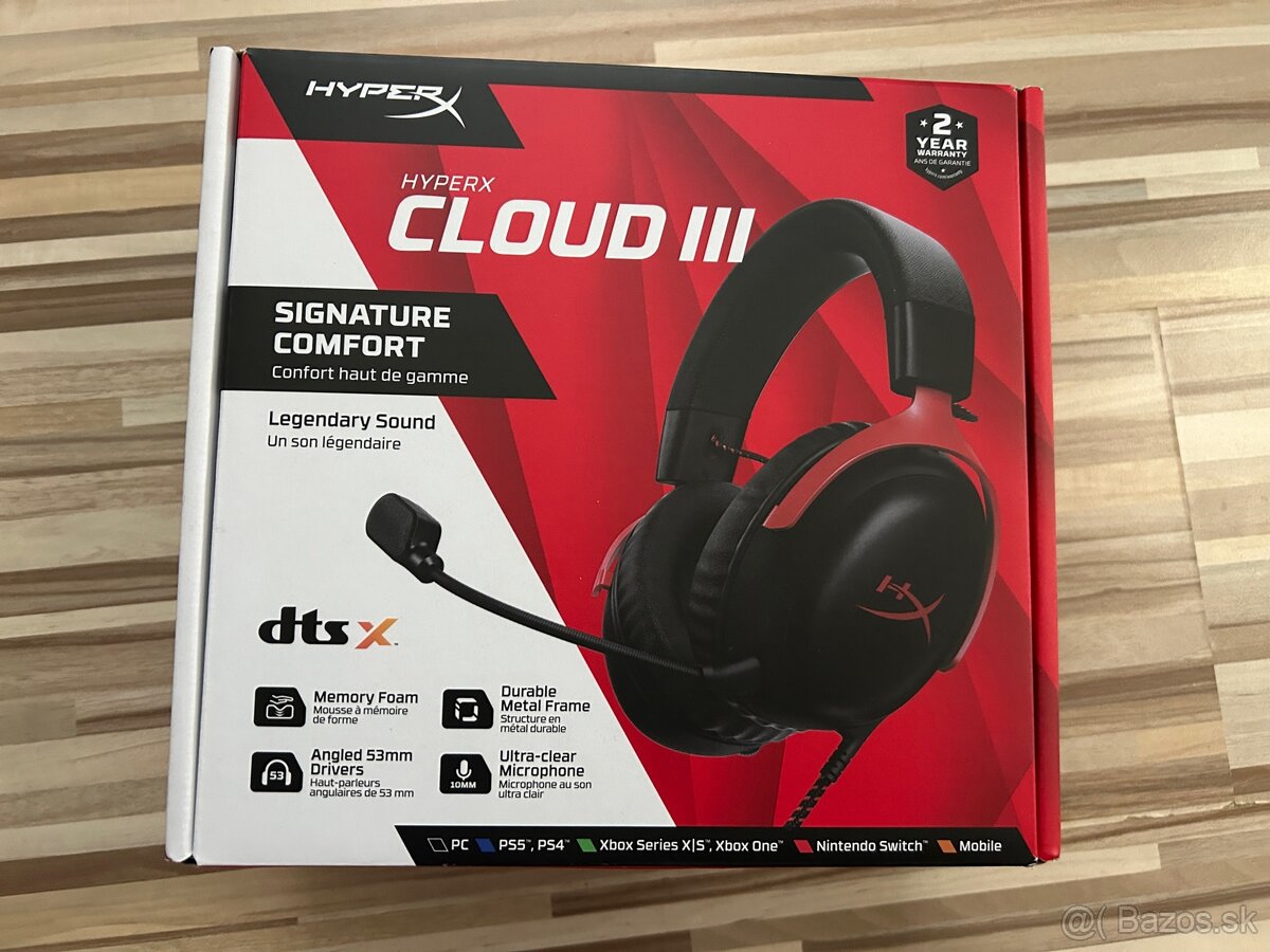 HyperX Cloud III herne sluchadla