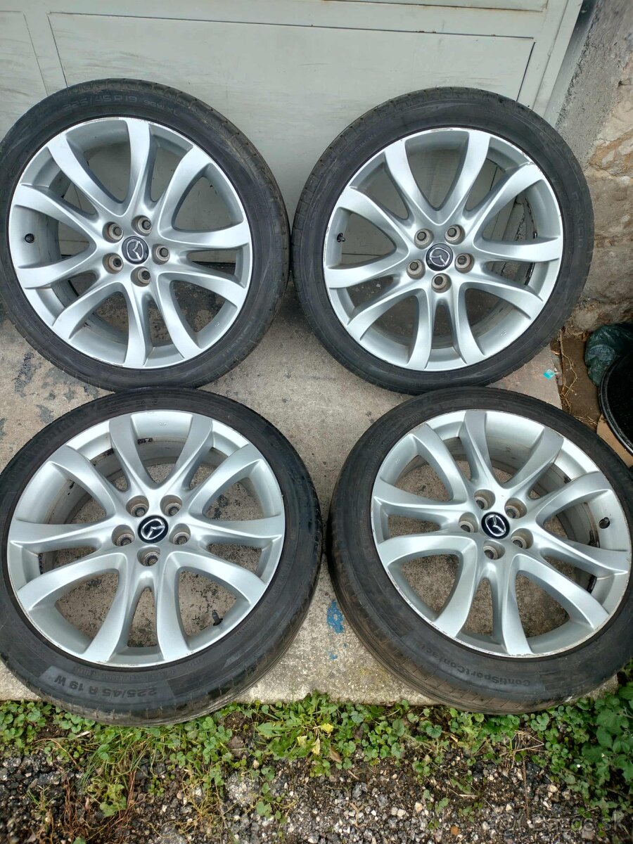 ☀️alu disky orig. Mazda 5x114,3 R19 pneu 225/45 R19 5mm