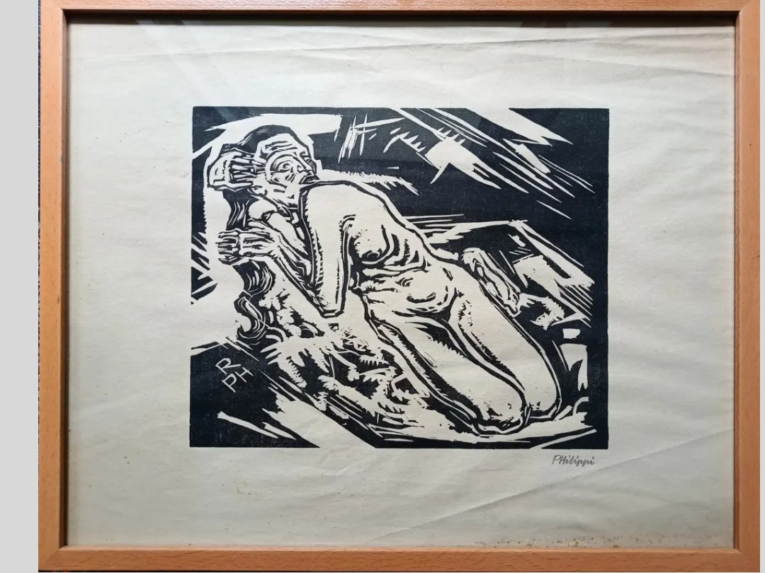 Robert Philippi (1877-1959)- Drevoryt z roku 1919