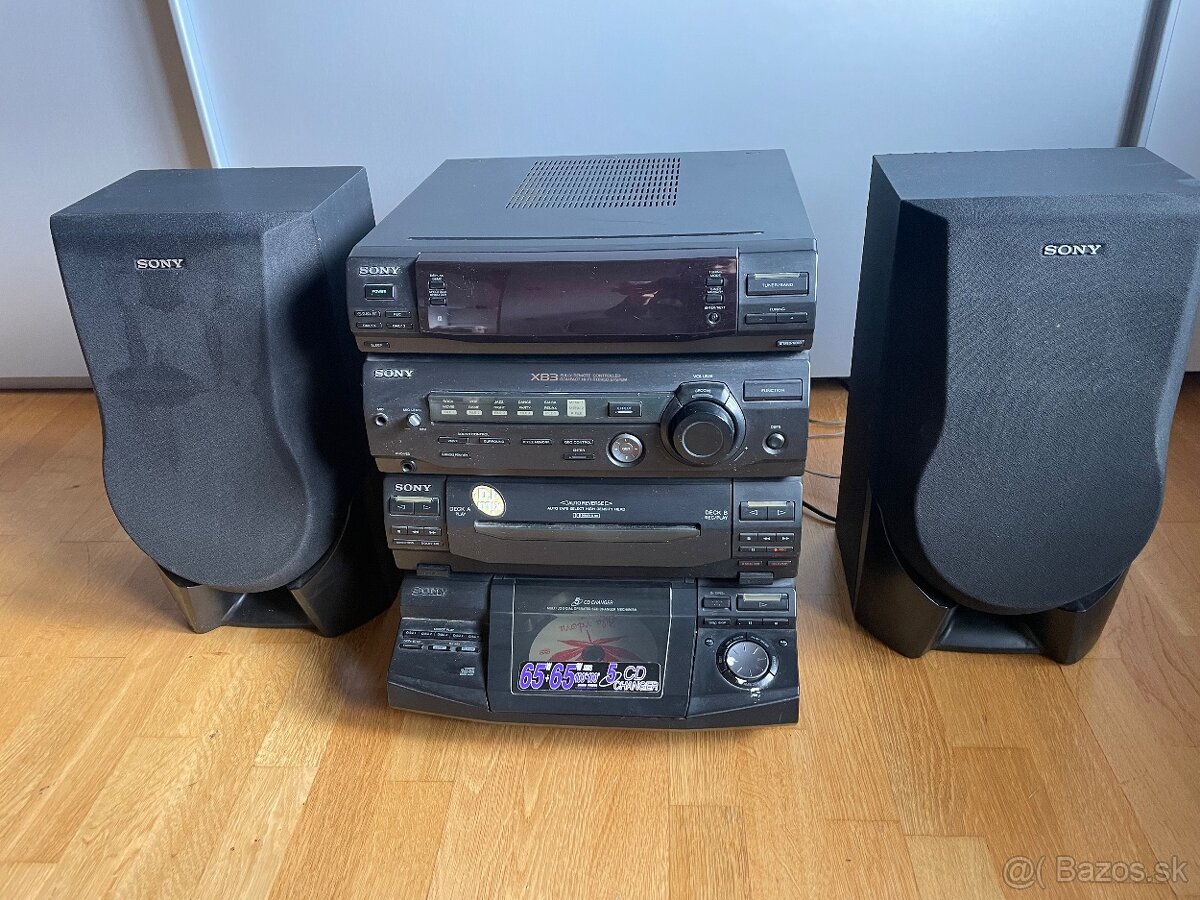 Veža Sony XB3 5X CD rádio aux DJ mix