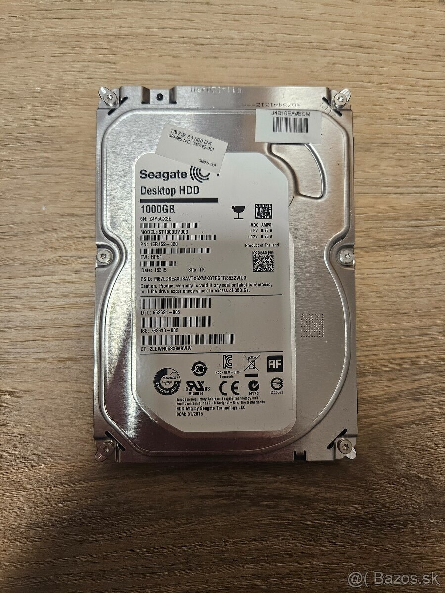 HDD 3,5" 1TB SATA Seagate Desktop (12x)