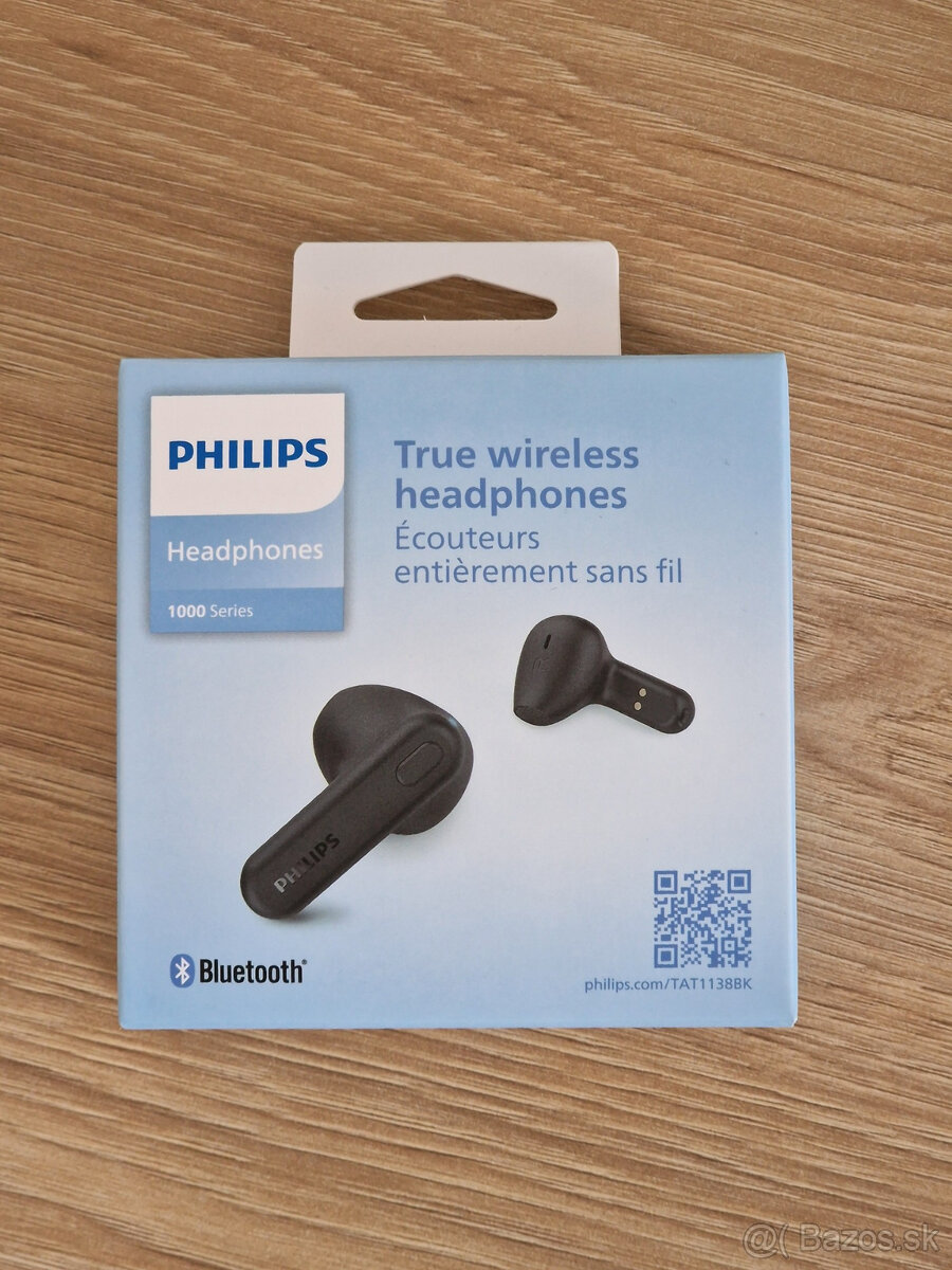 Bezdrotove sluchadla Philips TAT1138BK do usi Bluetooth