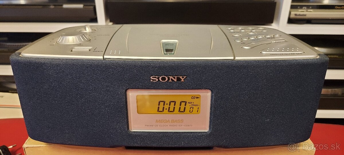 Predám rádiomagnetofón s CD a budíkom Sony ICF-CD873