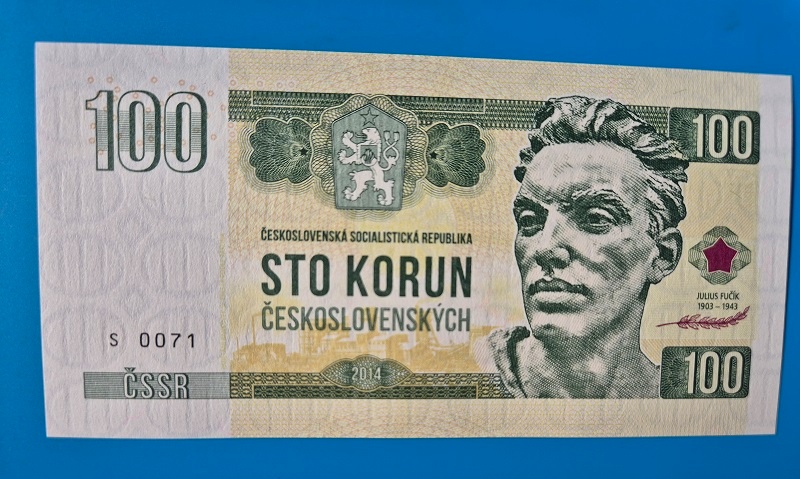 100 Kčs Fučík, Gabriš