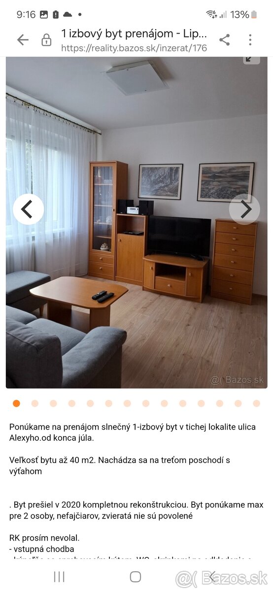 Prenajom bytu
