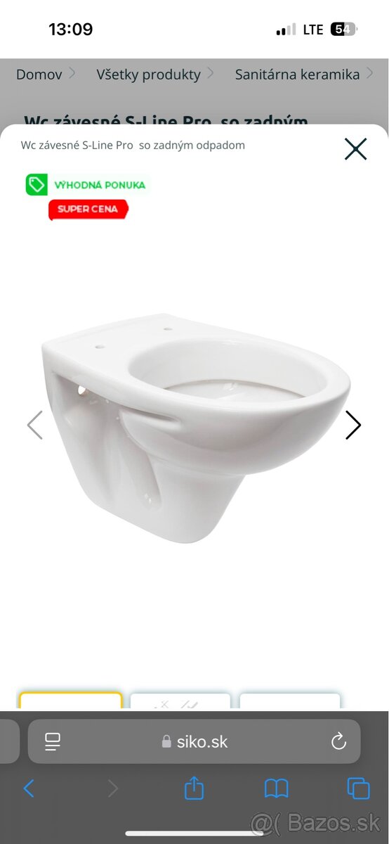 Zavesne wc alacplast