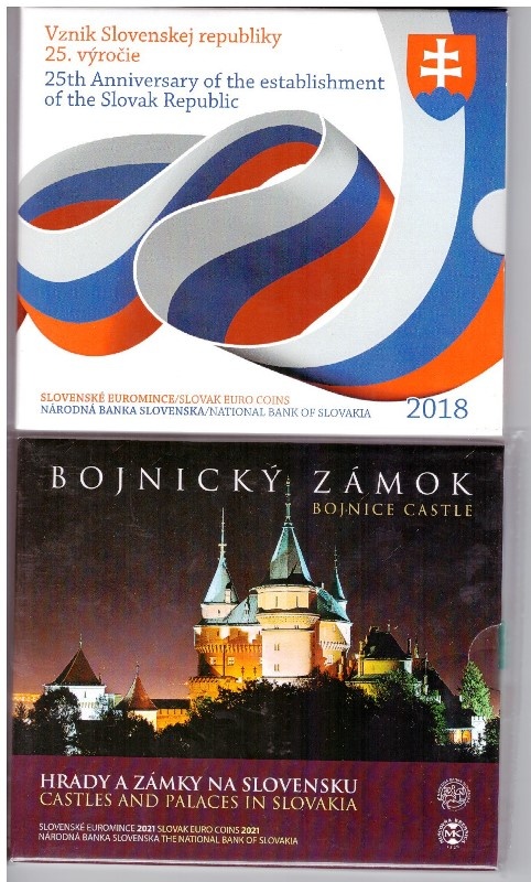 Sady slovenských euromincí BU