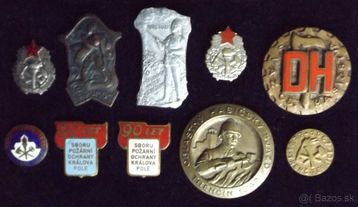 odznaky - hasiči, požiarnické zbory