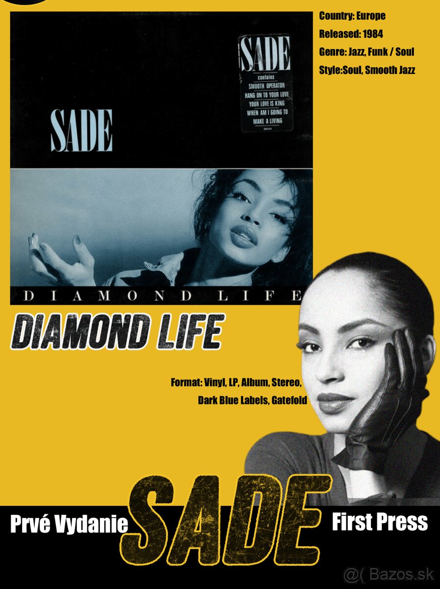 LP / Sade - Diamond Life (1984) prvé vydanie