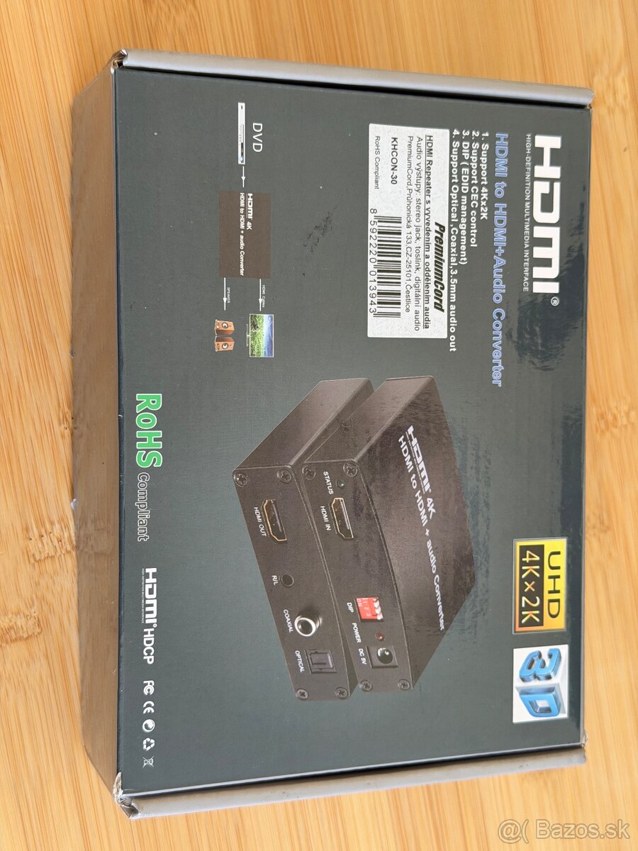 PremiumCord HDMI to HDMI + Audio Converter