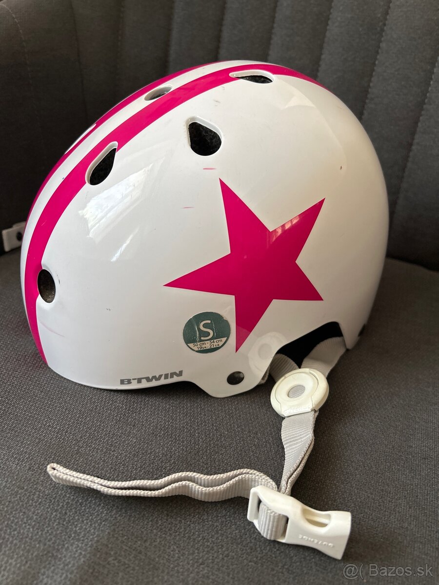 Detská prilba ružovo-biela