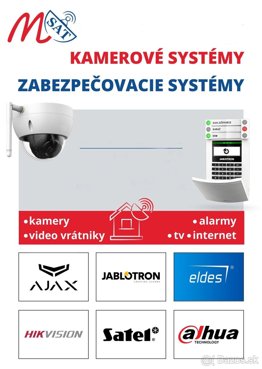 Alarmy Kamery Video vrátnik
