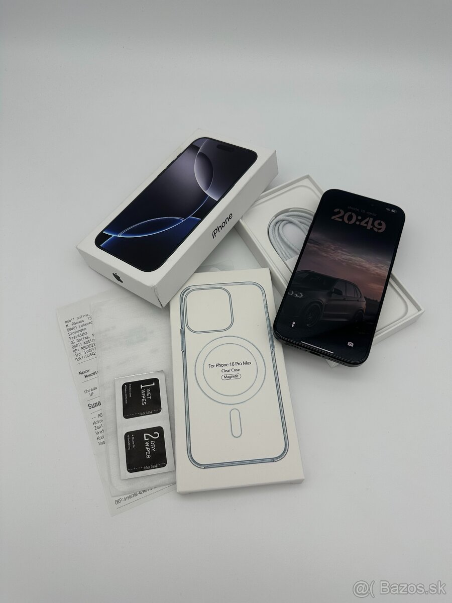 iPhone 16 Pro Max 256GB Black (100% Batéria) + ZÁRUKA