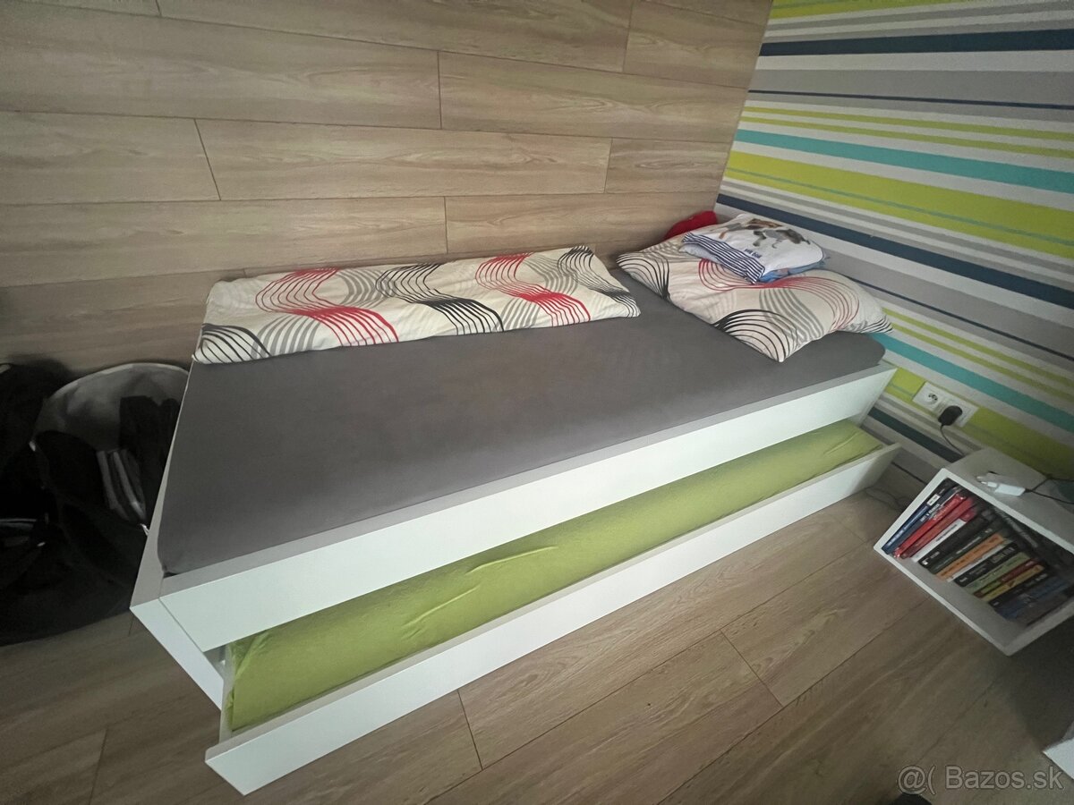 Posteľ 90x200 s výsuvným lôžkom