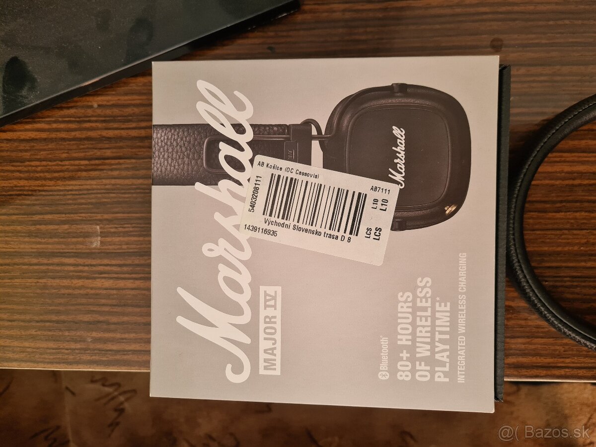 slúchadlá marshall major IV Black v záruke