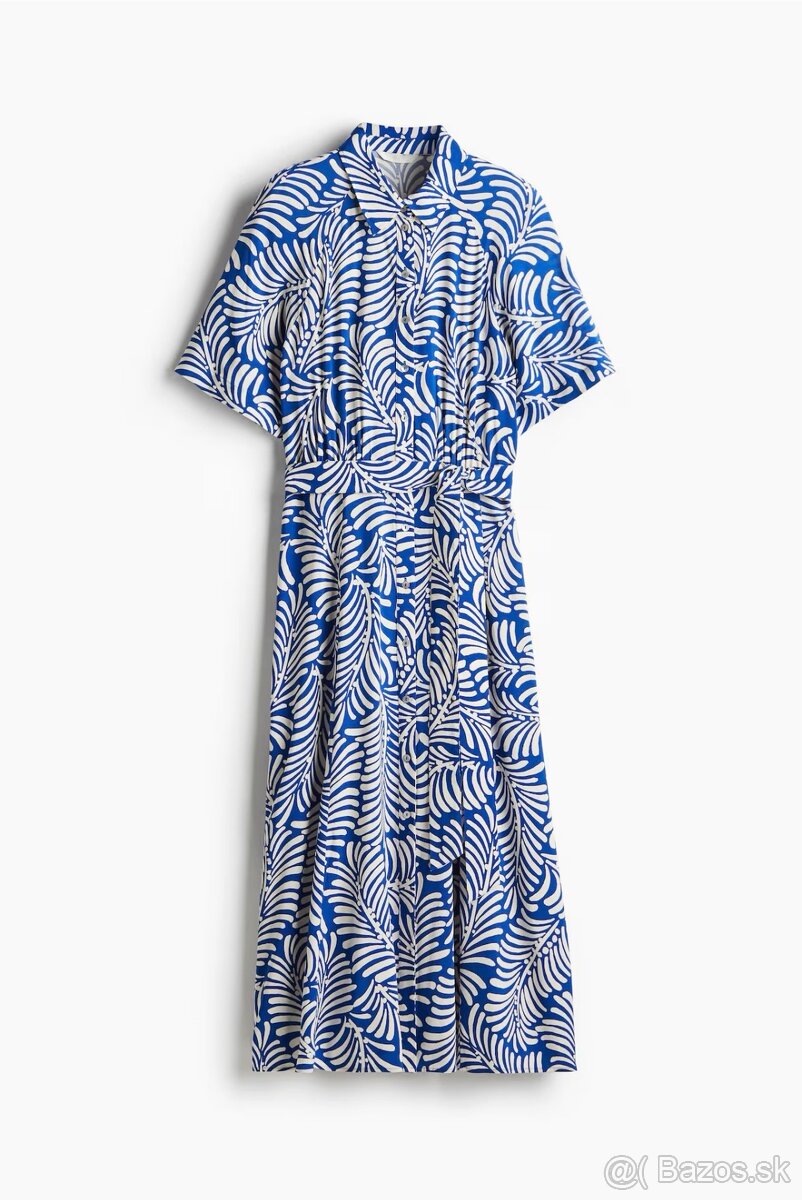 Košeľové šaty H&M so zaväzovacím opaskom,M - 38