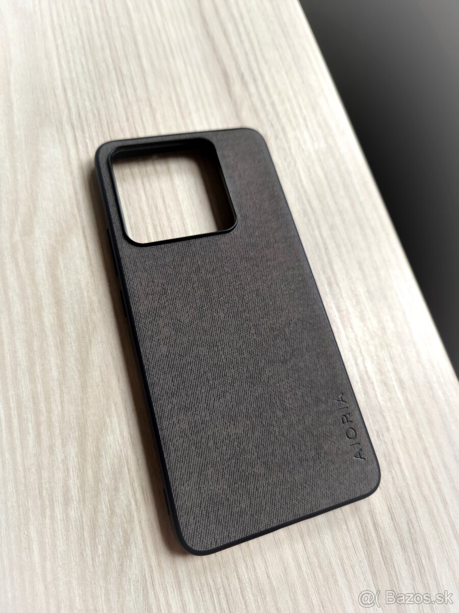 Luxusný slim textilný kryt na Xiaomi 14T / 14T Pro Šedý