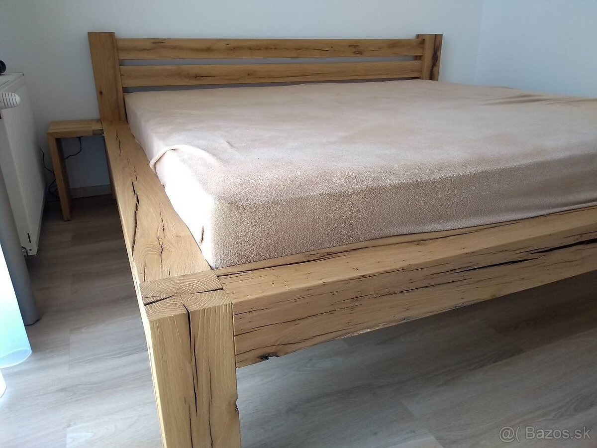 Dubová posteľ "natural"