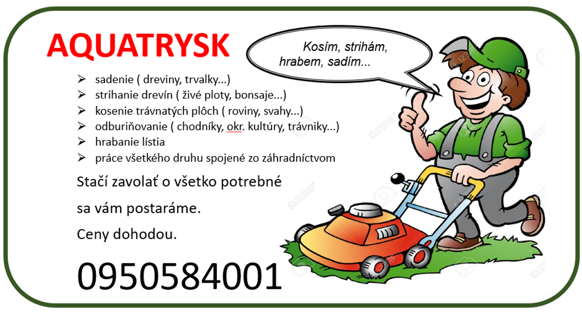 KOSENIE LIPTOV od 0,04€/m2