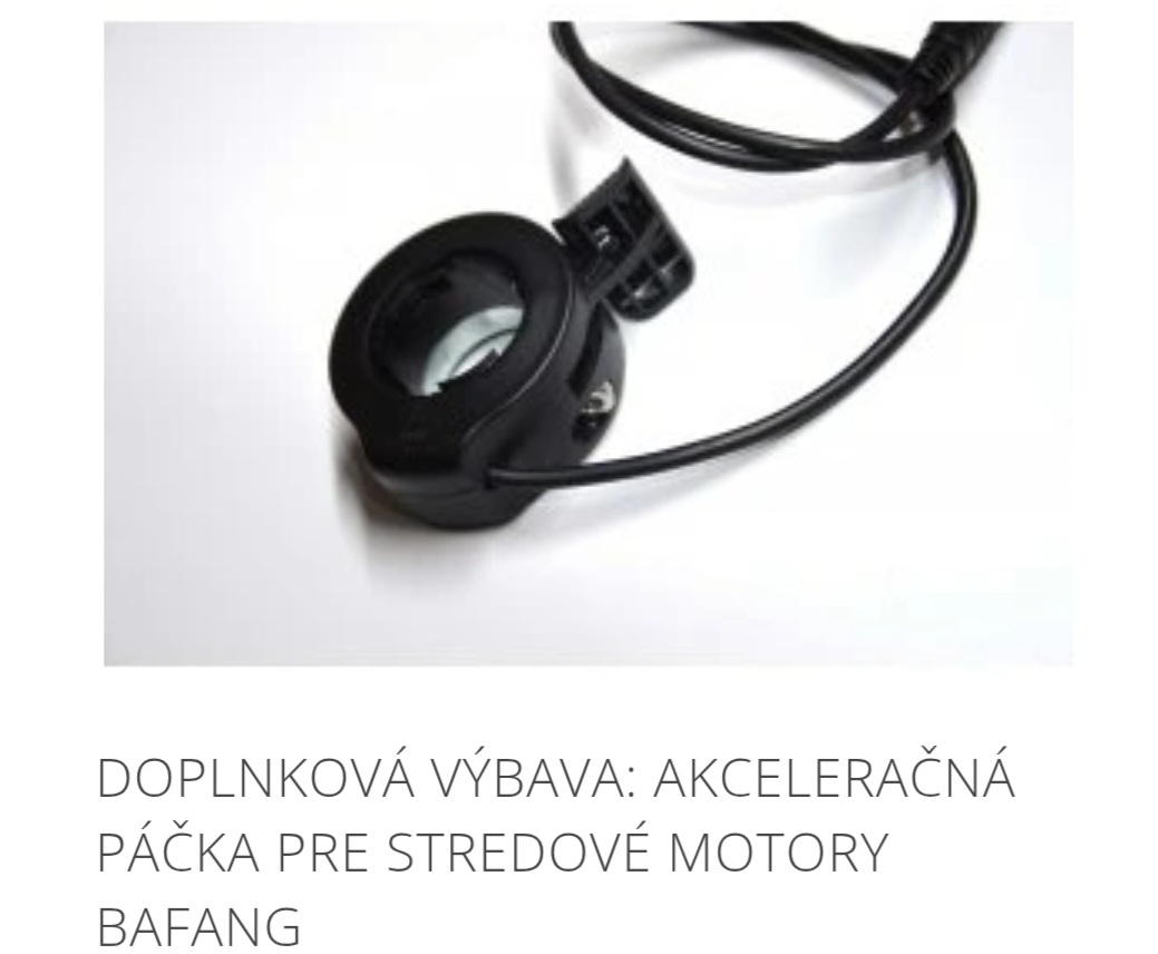 Predám akceleracnu páčku pre bafang bbs 01