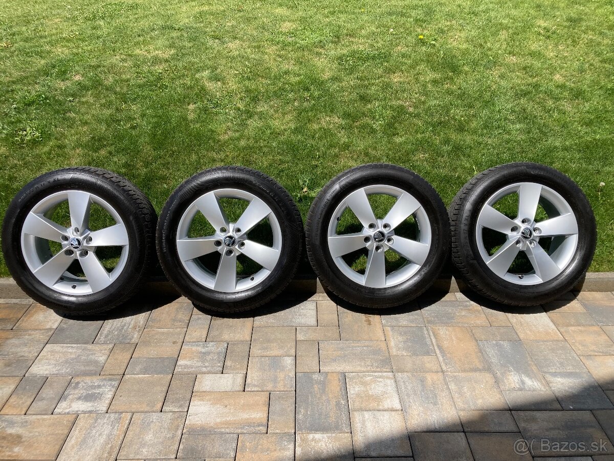 Zimná sada org ŠKODA 5x112 7J ET45 225/55 R17