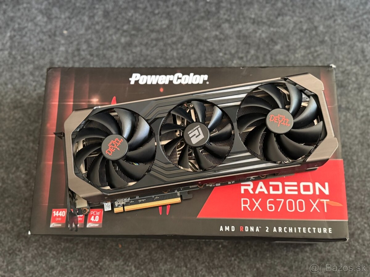 🔥 Predám grafickú kartu PowerColor Radeon RX 6700 XT