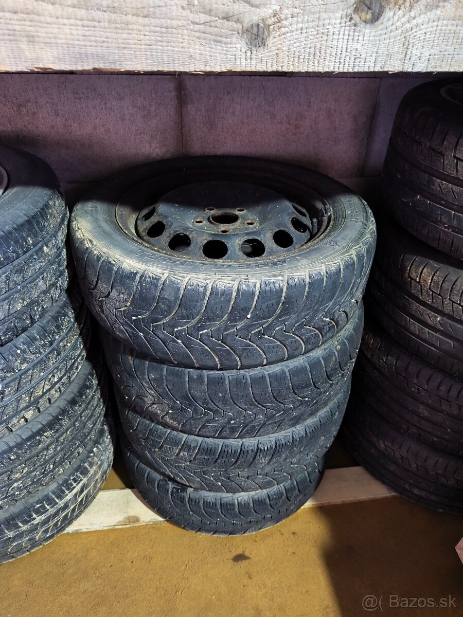 5x112 R16 plechové disky s zimnými pneumatikami