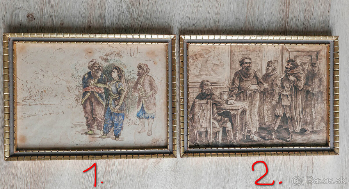 Obrazy cca 70 rokov staré